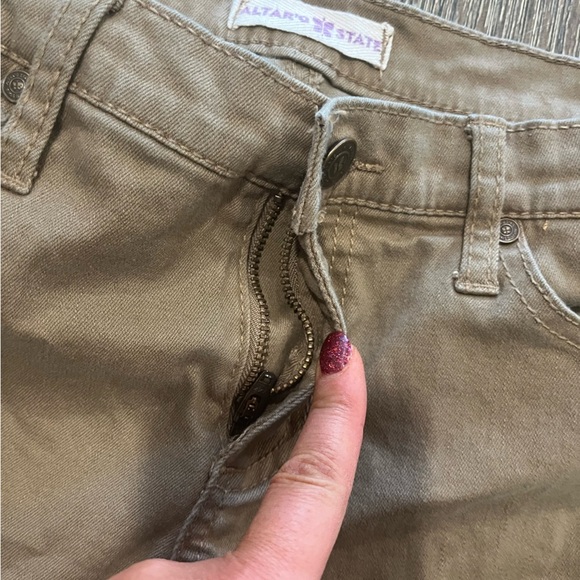 Altar'd State Skinny Jeans Pockets Casual Regular Fit Denim Brown Size 28 - Picture 6 of 11